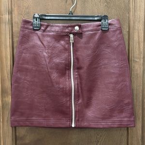 Topshop faux leather mini skirt